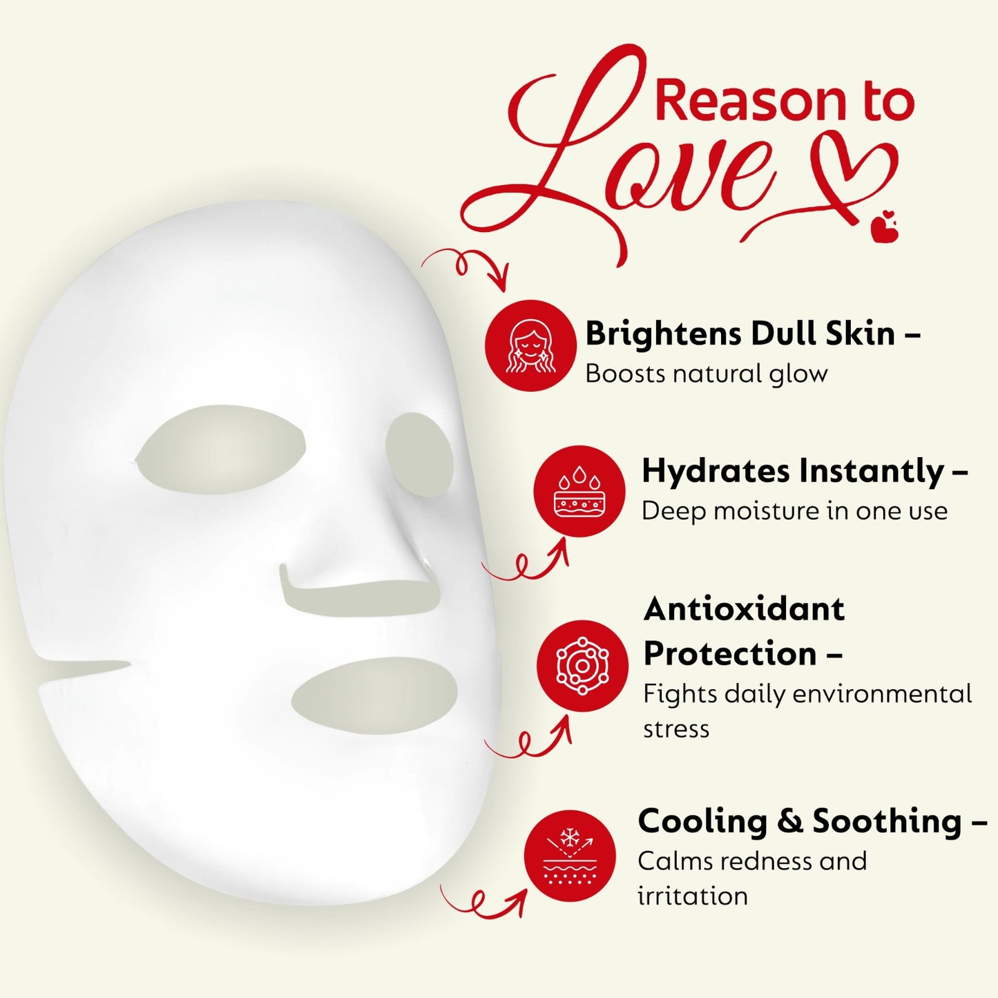 In'Lief Sheet Mask Pack of 2 - 25ml | Vitamic C | Hyaluronic Acid | Rich in Peptides & Collagen