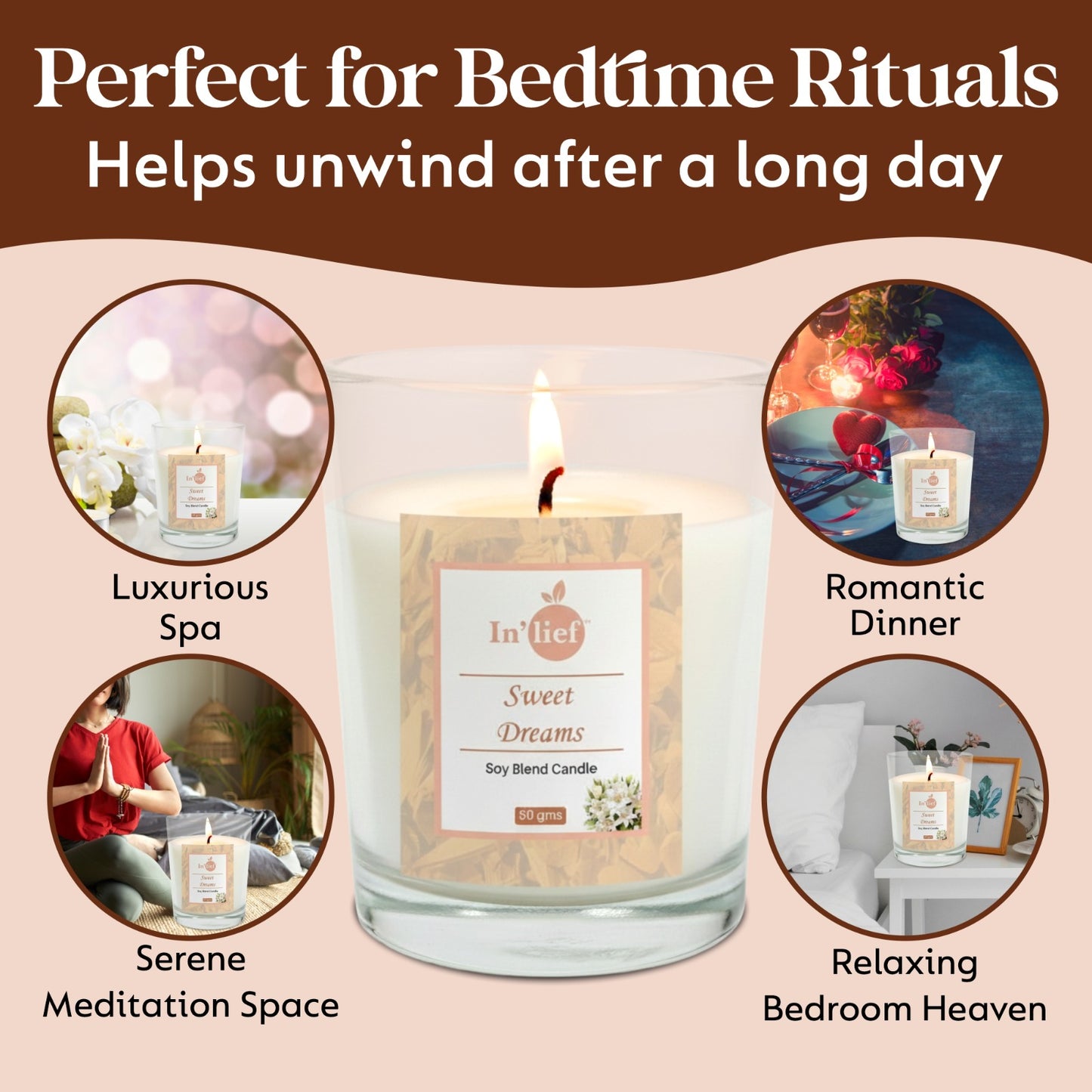 In'lief Shot Glass Candle | Sweet Dreams | 50gms