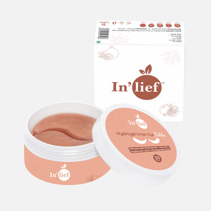 Hydrogel Under Eye Patch (30 Pairs) | Infused with Niacinamide, Aloe Vera, Hyaluronic Acid & Pomegranate Extract