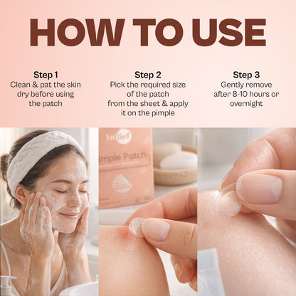 Acne Pimple Patch – Hydrocolloid Spot Treatment | Invisible, Overnight Healing | 0.5% Salicylic + Hyaluronic Acid (36 Patches)