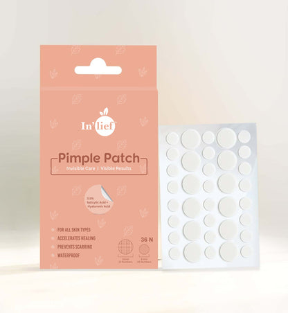 Acne Pimple Patch – Hydrocolloid Spot Treatment | Invisible, Overnight Healing | 0.5% Salicylic + Hyaluronic Acid (36 Patches)