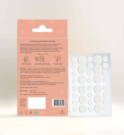 Acne Pimple Patch – Hydrocolloid Spot Treatment | Invisible, Overnight Healing | 0.5% Salicylic + Hyaluronic Acid (36 Patches)