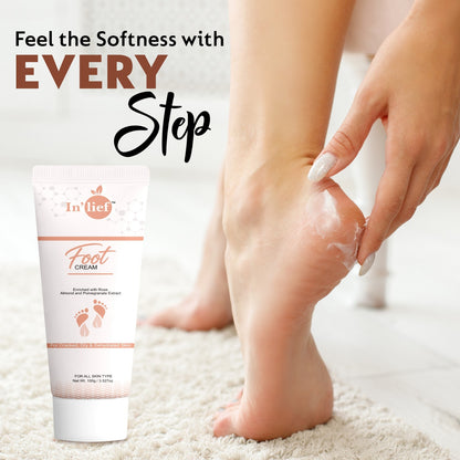 Deep Moisturizing Foot Cream with Shea Butter & Pomegranate Extract – Softens Dry, Cracked Heels | Non-Greasy, Fast Absorbing | Nourishing Daily Foot Care