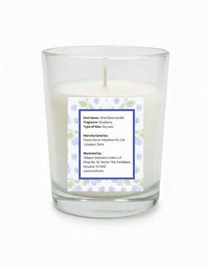 In'lief Shot Glass Candle | Blueberry | 50gms