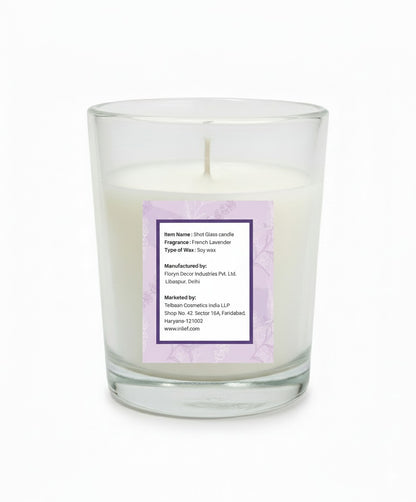 In'lief Shot Glass Candle | French Lavender | 50gms