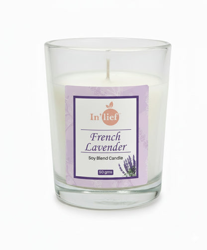 In'lief Shot Glass Candle | French Lavender | 50gms