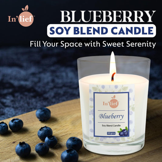In'lief Shot Glass Candle | Blueberry | 50gms