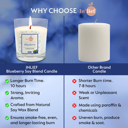In'lief Shot Glass Candle | Blueberry | 50gms