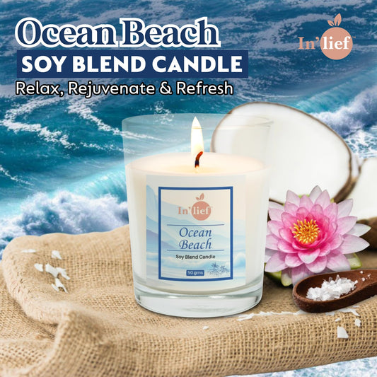 In'lief Shot Glass Candle | Ocean Beach | 50gms