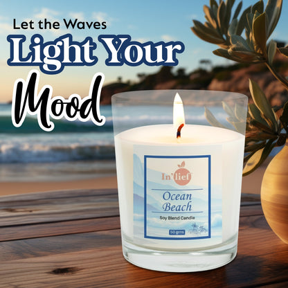 In'lief Shot Glass Candle | Ocean Beach | 50gms